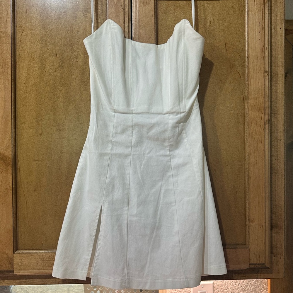 White Fox Strapless Dress